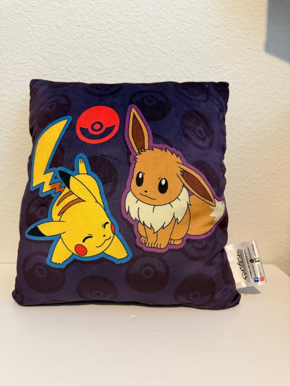 NEW Pokemon Pillow Pikachu & Eevee Travel Cloud soft throw pillow 11x13